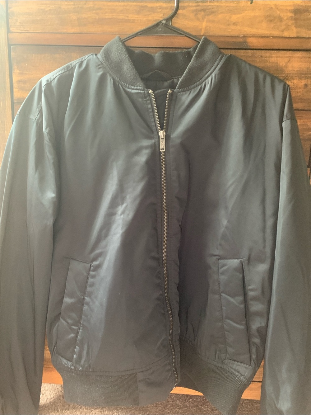 Hollister nylon women’s oversized bomber jacket